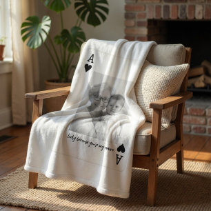 Personalized Nana Photo Playing Card  Fleece Blanket
