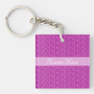 Personalized Nana Pink Floral Lettering Fuchsia