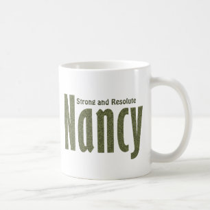 Personalized "Nancy" in Army Green Camouflage Coffee Mug