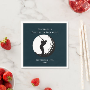 Personalized Napkin Bachelor Golf Weekend