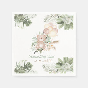 Personalized Napkins Bears Baby Shower Ideas