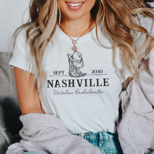Personalized Nashville Bachelorette Party Custom T-Shirt