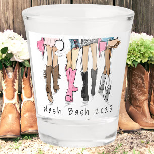 Personalized Nashville Bachelorette Party Favor Shot Glass