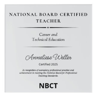 Personalized National Board Certified Teacher Acrylic Print