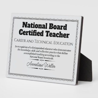 Personalized National Board Certified Teacher  Plaque