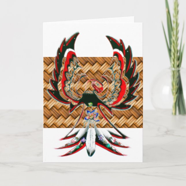 Personalized Native American Basket Greeting Card (Front)