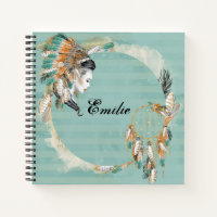 Personalized Native American Spiral Notebook