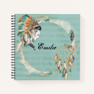 Personalized Native American Spiral Notebook