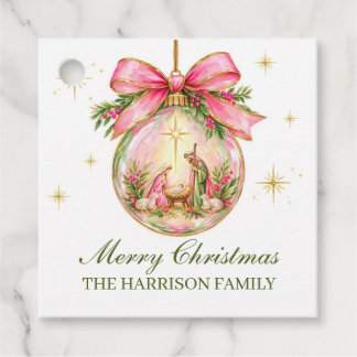 Personalized Nativity Christmas Gift Tags