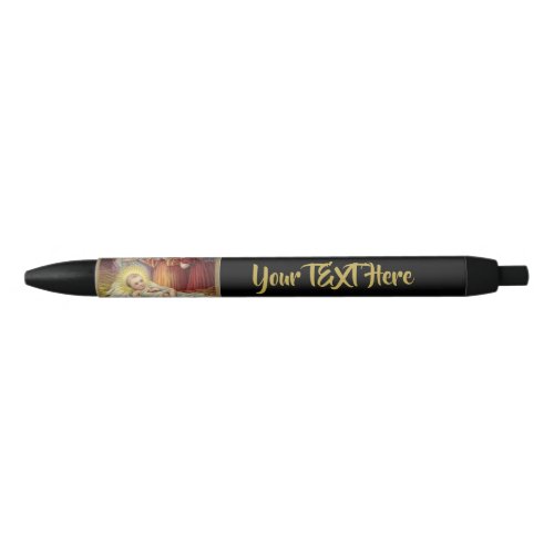 Personalized Nativity Gift UNDER 5 _ Jesus Angels Black Ink Pen