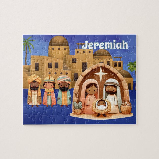 Personalized Nativity  Jigsaw Puzzle (Horizontal)