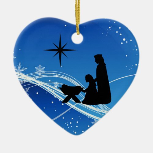 Personalized Nativity Scene Christmas Ornament