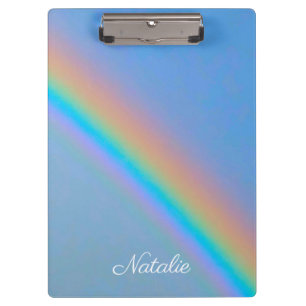 Personalized natural real rainbow clipboard