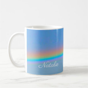 Personalized natural real rainbow coffee mug