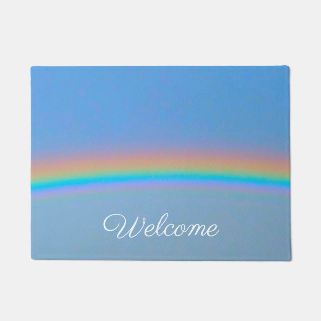 Personalized natural real rainbow doormat (Front)