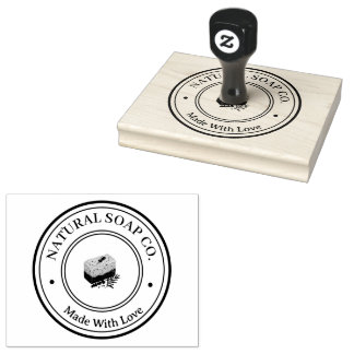 Personalized Natural Soap Logo Business Rubber Stamp