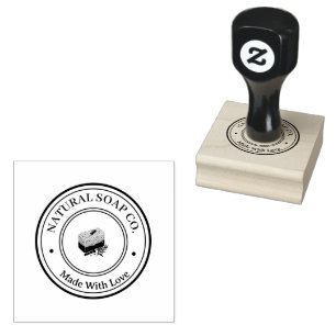 Personalized Natural Soap Logo Business Rubber Stamp