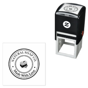 Personalized Natural Soap Logo Business Self-inking Stamp