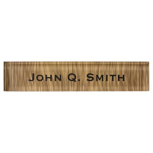 Personalized Natural Wood Look Nameplate