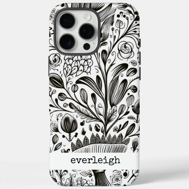 Personalized Nature Doodles Case-Mate iPhone Case (Back)