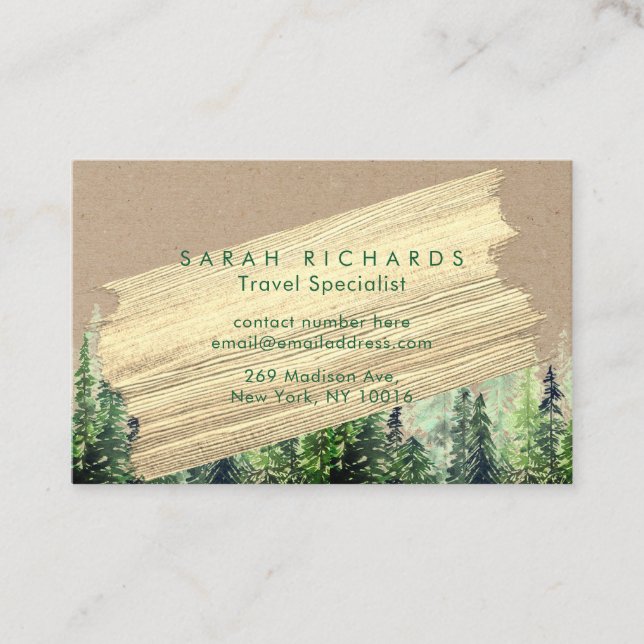 Personalized Nature Landscape Business Cards (Front)