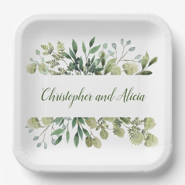 personalized nature paper plate (Front)