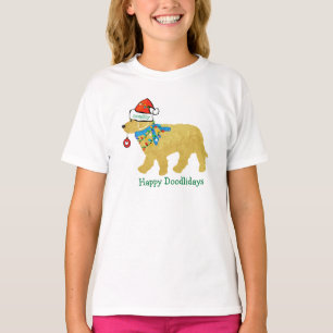 Personalized Naughty Christmas Goldendoodle T-Shirt