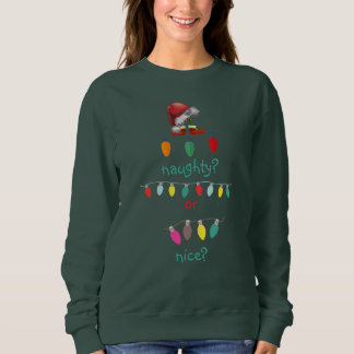 Personalized Naughty or Nice Ugly Christmas Sweatshirt