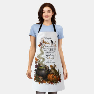 Personalized Naughty Witch Halloween Apron