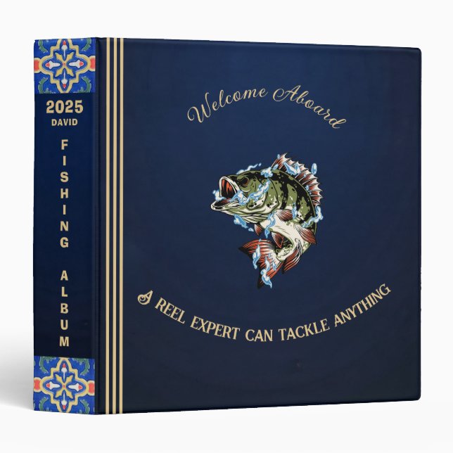 Personalized Nautical Album 3 Ring Binder (Front/Spine)