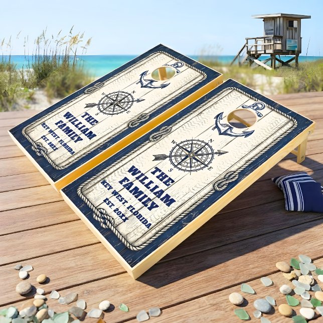 Personalized Nautical Anchor Cornhole Set (Creator Uploaded)