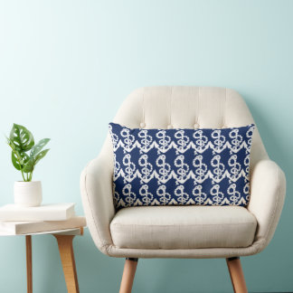 Personalized Nautical Anchor Living the Dream Lumbar Pillow