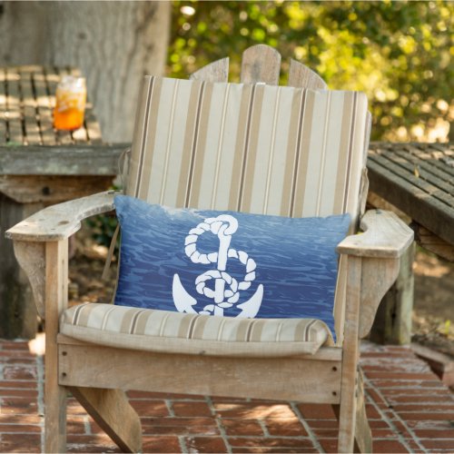 Personalized Nautical Anchor Living the Dream Lumbar Pillow