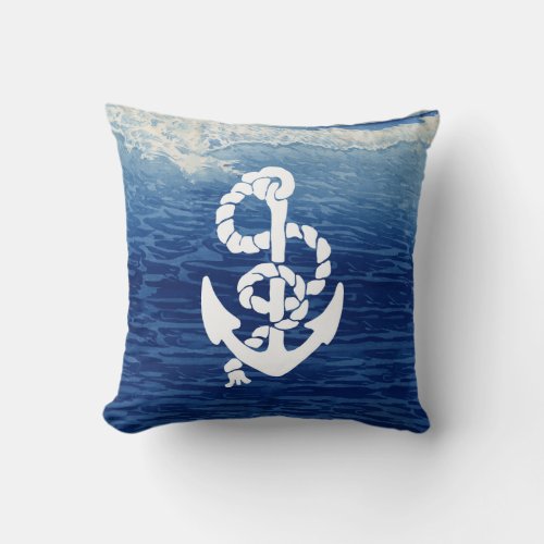 Personalized Nautical Anchor Living the Dream Throw Pillow