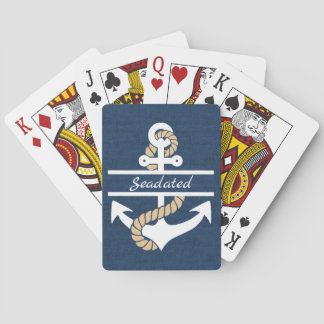 Personalized Nautical Anchor Playing Cards