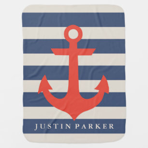Personalized Nautical Baby Blanket