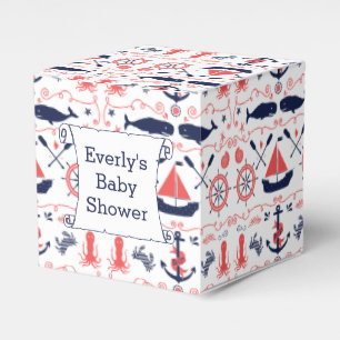 Personalized Nautical Baby Shower Gift Bag Favor Boxes