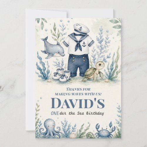 Personalized Nautical Birthday Greeting Card