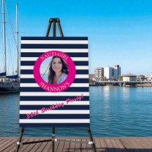 Personalized Nautical Birthday Party Foam Board