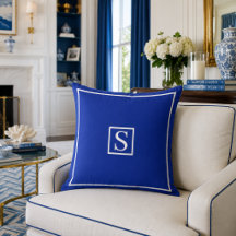 Personalized Nautical Blue Monogram Decorative