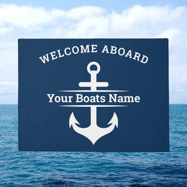 Personalized Nautical Boat Name Anchor Doormat (Personalized Nautical Boat Name Anchor Doormat
)