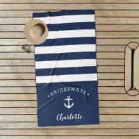 Classic Striped Personalized Beach Towel