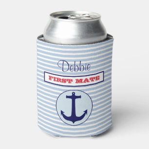 Personalized Nautical Can Cooler