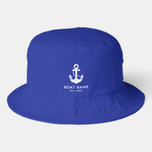 Personalized Nautical Captain’s Crew Accessory  Bucket Hat