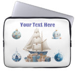 &quot;Personalized Nautical Christmas Laptop Bag – Fest