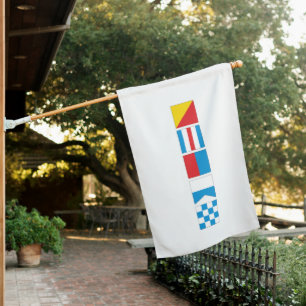 Personalized Nautical Code,Boat Name Flag