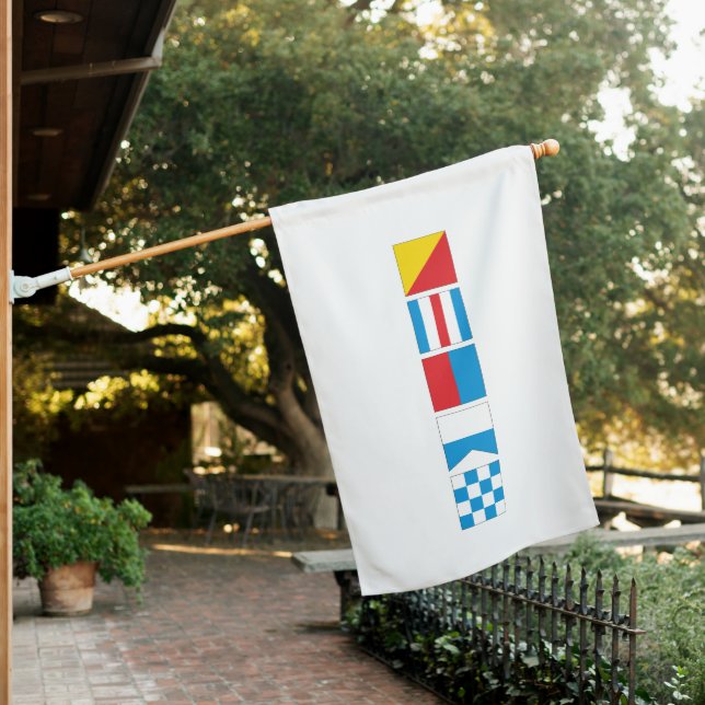 Personalized Nautical Code,Boat Name Flag (In SItu)