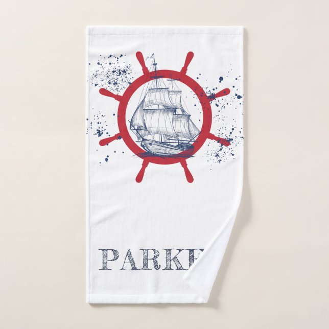 Personalized Nautical Hand Towel (Hand Towel)