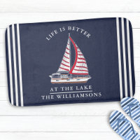 Personalized Nautical Lake House Navy Blue White