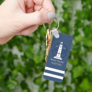 Personalized Nautical lighthouse Keychain